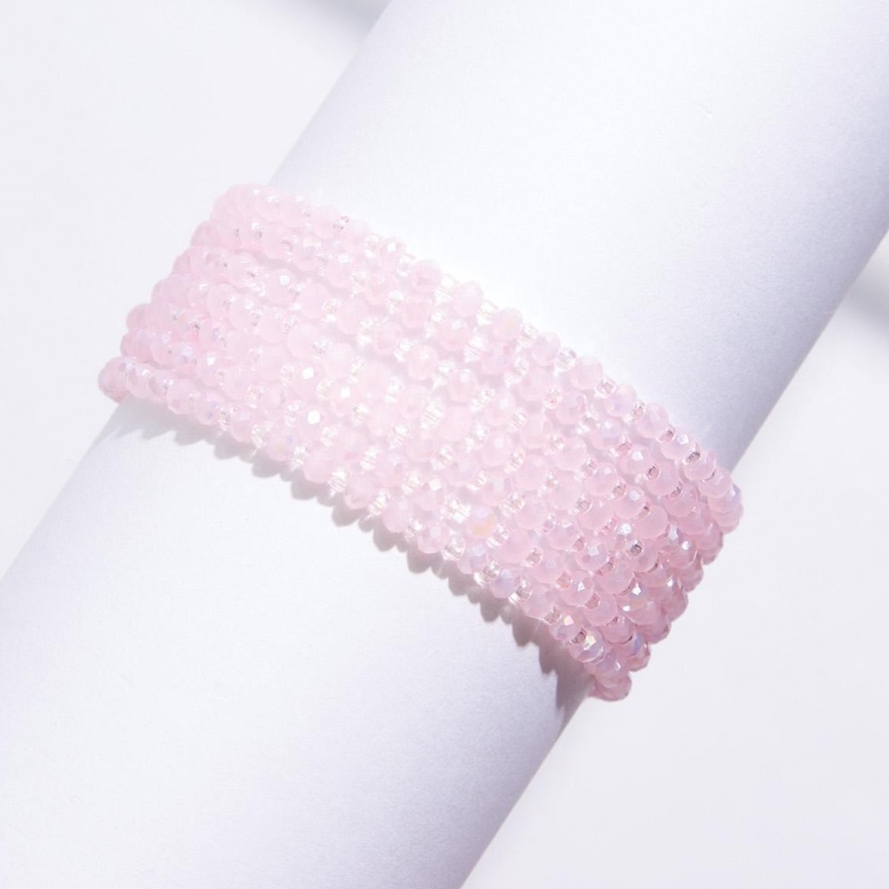 Glamorous Pink Beaded Bracelet